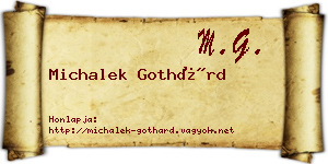 Michalek Gothárd névjegykártya